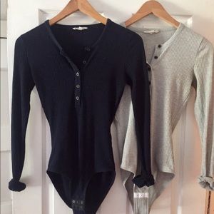 Ribbed Henley Bodysuit bundle